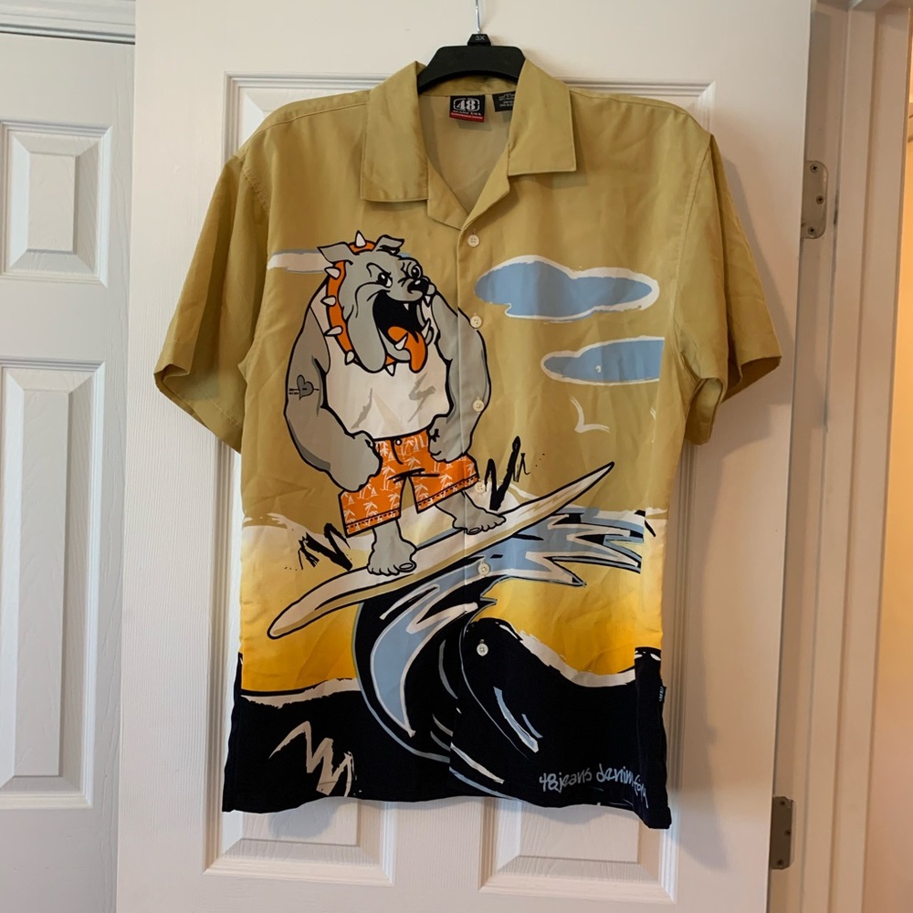 48 Jeans Company Vintage ‘90’s Bulldog Surfing Button Up Shirt